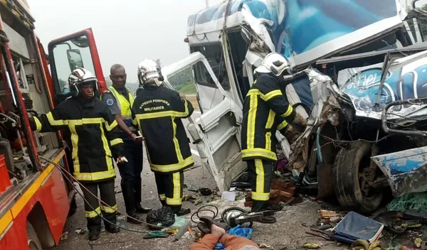 Accident sur l'autoroute du nord, en Côte d'Ivoire. © Crédit Photo DR