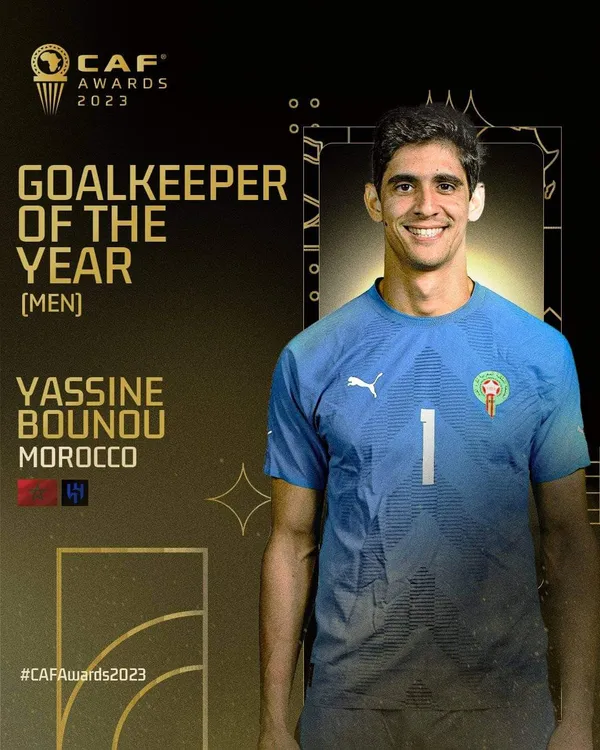 Yassine Bounou élu meilleur gardien africain de l’année 2023