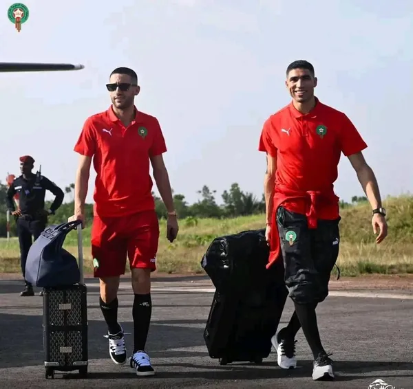 CAN 2023 : arrivée des Lions de l’Atlas du Maroc en Côte d’Ivoire, des images