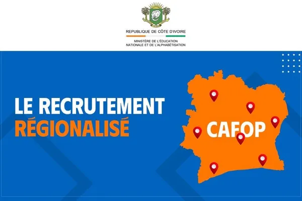 CAFOP 2024 CI : le recrutement régionalisé lancé, ce qu’il faut avoir