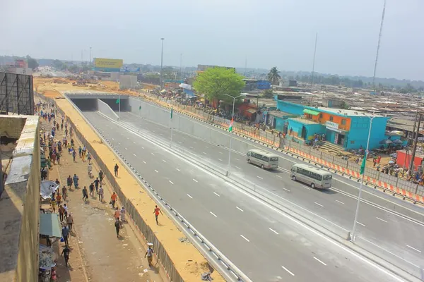 Abidjan: le tunnel du rond-point de la mairie d’Abobo inauguré