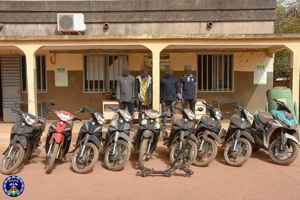 Grand coup de filet de la Police : Un réseau de voleurs de motos démantelé à Ouagadougou
