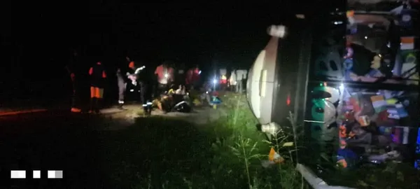Accident d’un car de transport à Dabou : 20 victimes
