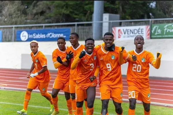 Éléphants U16 de Côte d'Ivoire face à l'Arabie Saoudite lors du Tournoi Montaigu 2024