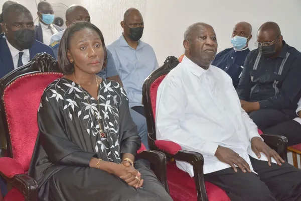 Laurent Gbagbo et Nady Bamba chez la Révérend Jeanne Monney
