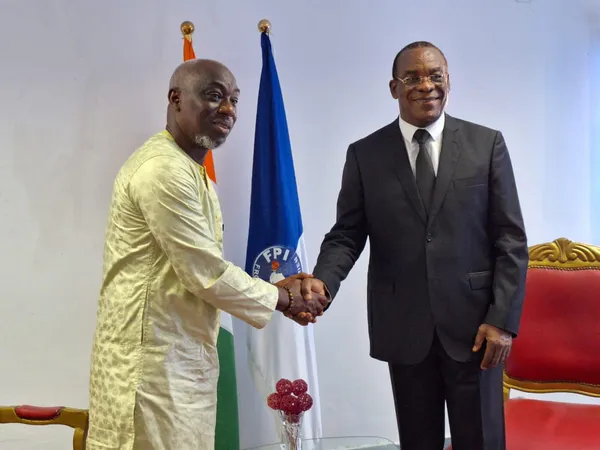 Le vice-président de GPS, Koné Kamaraté Souleymane chez le président du FPI, Pascal Affi N'guessan