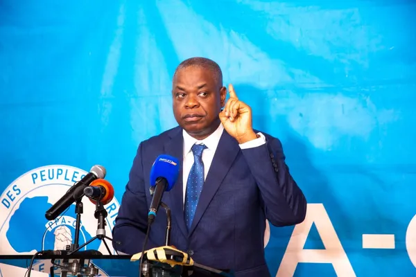 Koné Katinan, président du Conseil Stratégique et politique du PPA-CI, le 18 avril 2024