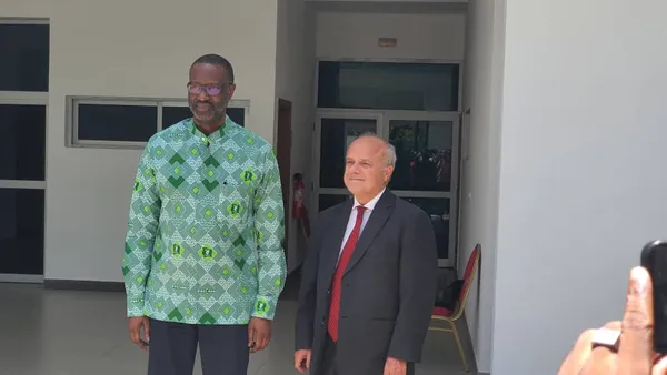 Rencontre entre le président du PDCI, Tidjane Thiam et l'ambassadeur de France en Côte d'Ivoire, Jean-Christophe Belliard le