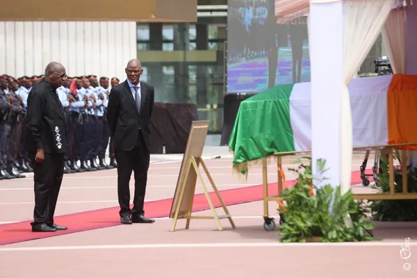 Laurent Gbagbo lors de la cérémonie d'hommage de la nation à Henri Konan Bédié ce vendredi 24 mai 2024