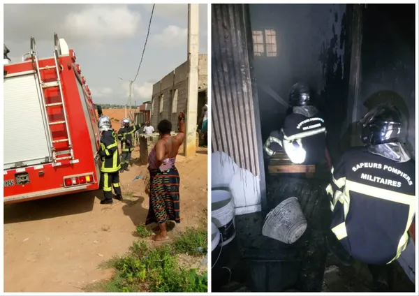 Incendie à Abobo Biabou 2, deux maisons détruites