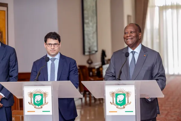 PDG du Groupe Montage Gold, Martino de Ciccio et Alassane Ouattara
