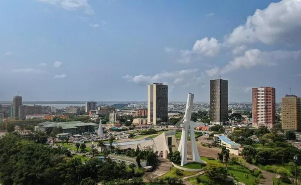 Photo aérienne de la ville d'Abidjan