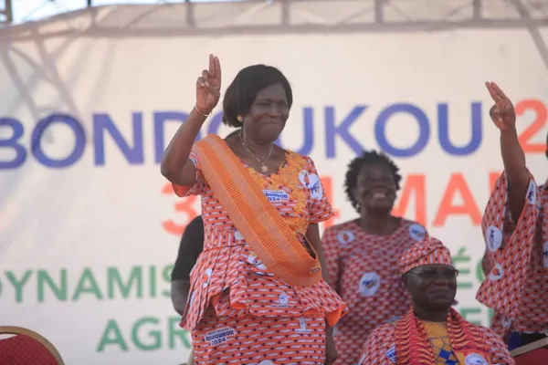 Simone Gbagbo à Bondoukou lors de la fête des libertés 2024 le 4 mai