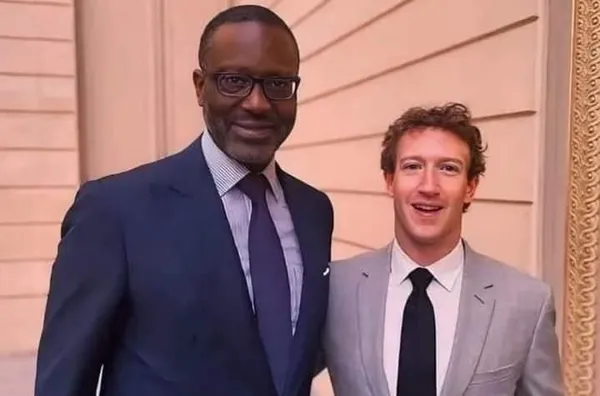 Thiam, président du PDCI et Zuckerberg, fondateur de Facebook