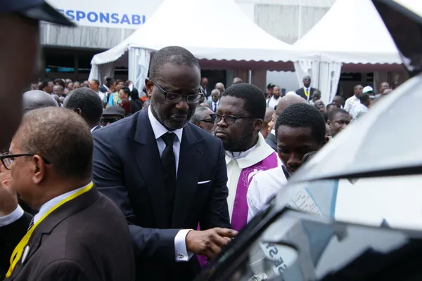 Tidjane Thiam lors de la cérémonie d'hommage de la nation à Henri Konan Bédié le 24 mai 2024