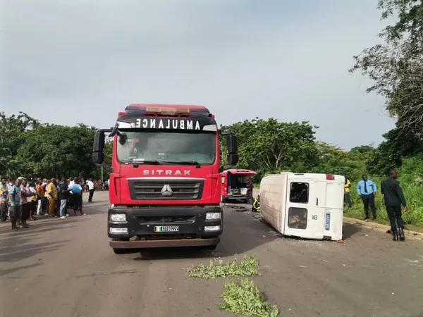 Accident de la circulation au carrefour 50 logements à Yamoussoukro le 6 mai 2024