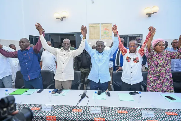 Adama Bictogo à Yopougon le dimanche 9 juin 2024 lors d'une réunion du RHDP