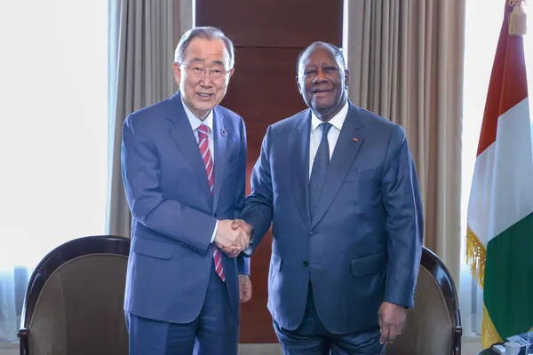 Alassane Ouattara échange à Séoul avec l’ancien SG de l'ONU, Ban Ki-moon le 3 juin 2024