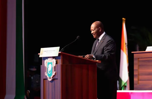Alassane Ouattara lors de son discours devant Congrès le 18 juin 2024