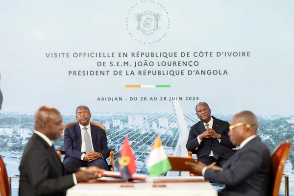 Côte d'Ivoire et Angola, 14 accords pour une coopération bilatérale renforcée le 27 juin 2024 à Abidjan