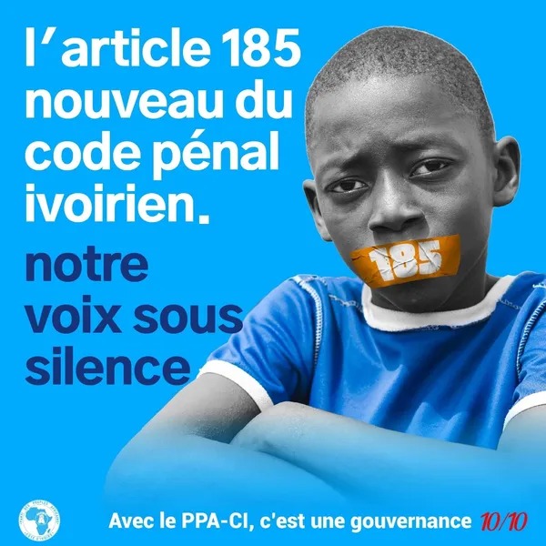 Le PPA-CI et l'article 185 du Code pénal ivoirien