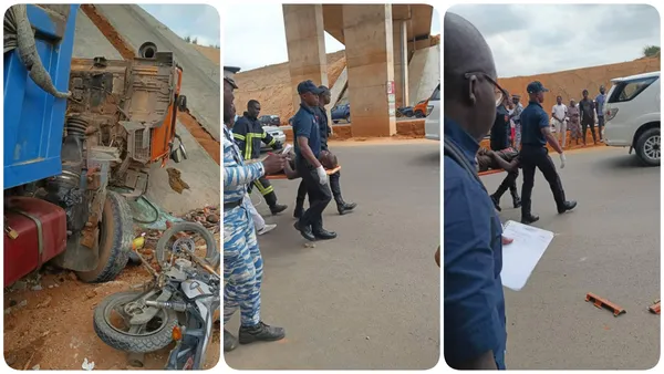 Accident de la circulation à Abobo, voie Y4 en direction d'Anyama le 23 juillet 2024