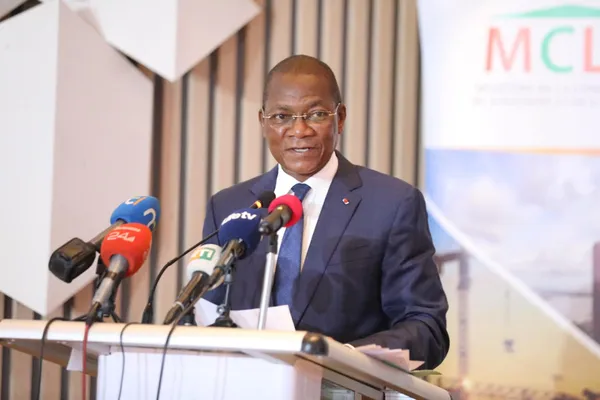 Bruno Nabagné Koné lors du lancement de l'Attestation de Droit d'Usage Coutumier (ADU) le 1er juillet 2024