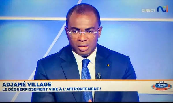 Fabrice Coulibaly, Directeur Général de l’AGEROUTE s'exprimant sur l'affaire Adjamé Village