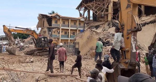 Nigeria effondrement d'une école