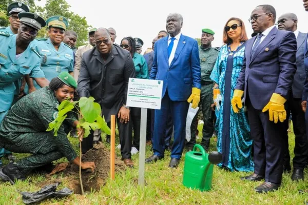 Robert Beugré Mambé lors de la célébration de la Journée nationale de l'arbre 2024