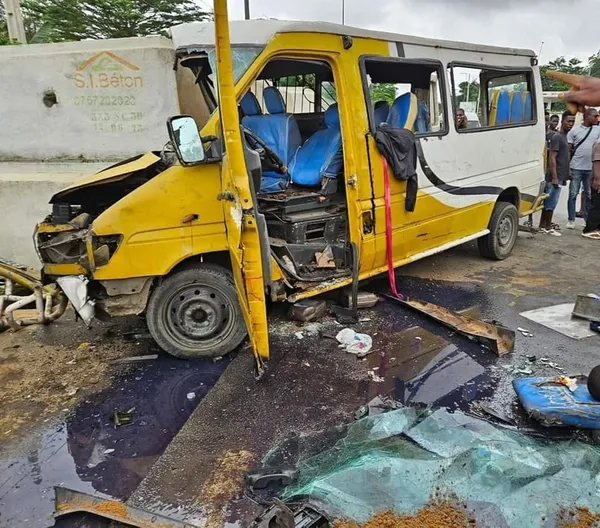 Accident de la route au niveau du carrefour CIE de Bingerville le 6 août 2024
