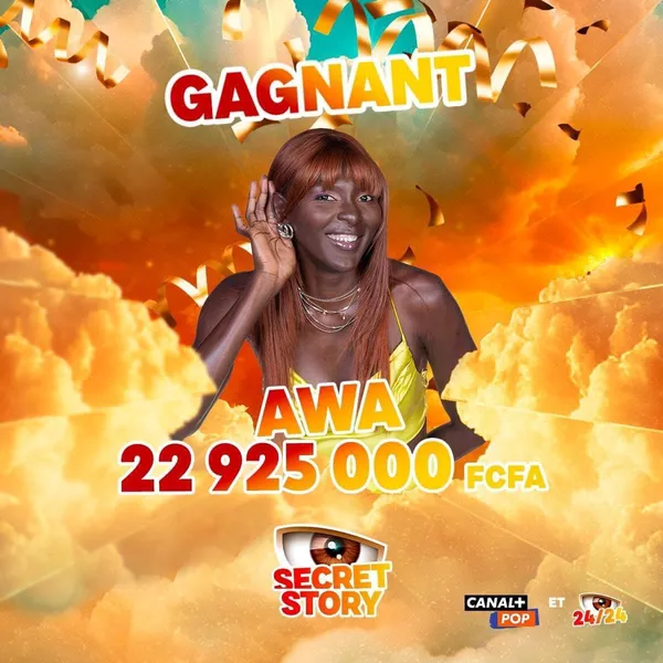 Awa Sanoko, l'Ivoirienne remporte Secret Story Afrique 2024