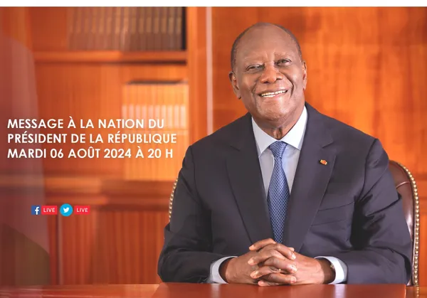 Discours 64 ans d’indépendance de la Côte d’Ivoire : résumé du message de Ouattara