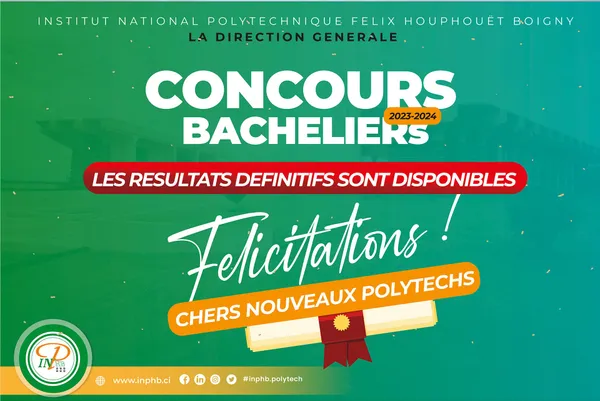 INP-HB Concours Bacheliers 2024
