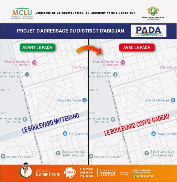 Abidjan, les nouveaux noms des boulevards intégrés dans les GPS