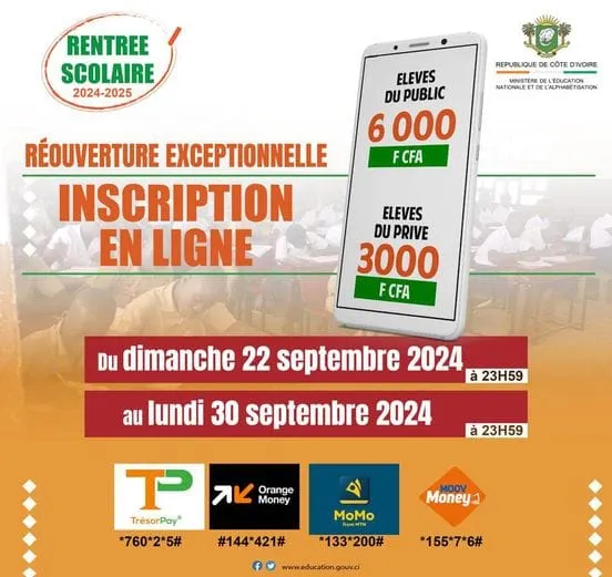 Inscription scolaire en ligne 2024-2025