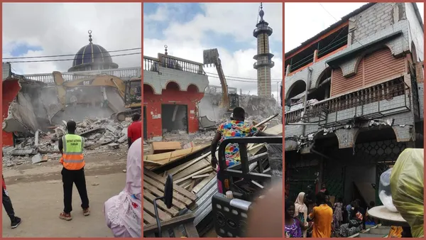 Démolition des magasins à la Grande Mosquée d'Adjamé
