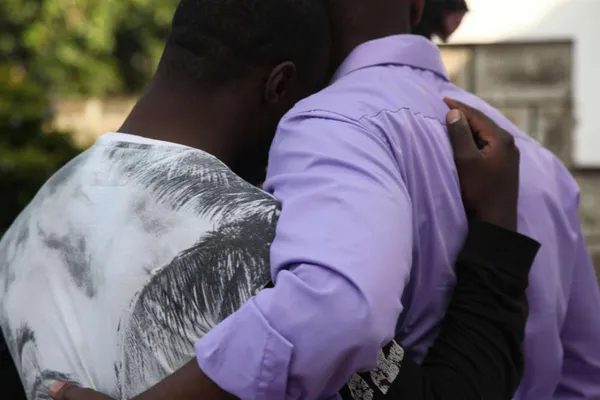 LGBT+ refugees celebrate "International LGBTQI Refugee Day" on the outskirts of the Kenyan capital, Nairobi on June 27, 2019.