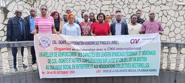 Côte d’Ivoire : la CISL-DIGNITÉ forme les jeunes syndicalistes  sur le Dialogue Social et les Négociations Collectives
