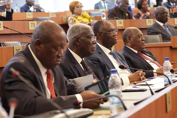 Les députés du PDCI lors de la présentation du mode opératoire de la révision de la liste électoral par le président de la CE