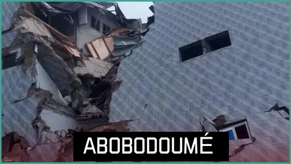 Effondrement d'un immeuble sur des habitations à Abobodoumé