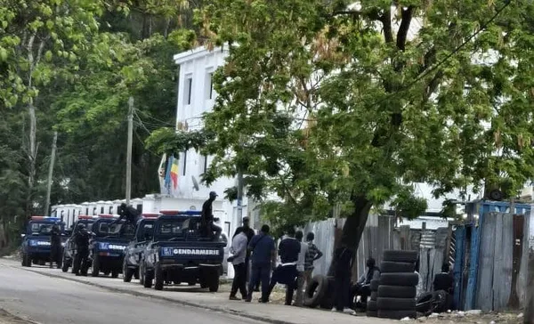 Le siège de la Fédération congolaise de football théâtre d'une expulsion des occupants légaux le 5 octobre 2024 © Crédit Phot