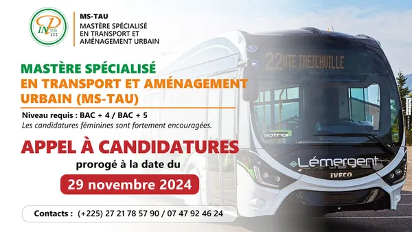 Mastère Spécialisé en Transport et Aménagement Urbain de l'INP-HB