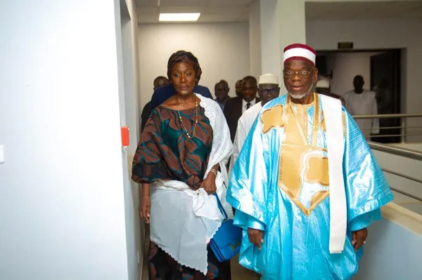Nady Bamba Gbagbo lors de sa visite au siège du COSIM à Bingerville
