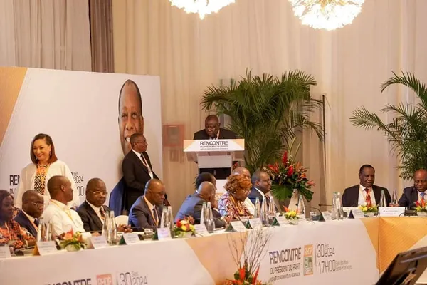 Réunion des coordinateurs régionaux du RHDP le 30 septembre 2024 à Abidjan