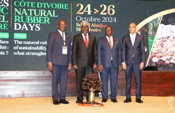 Robert Mambé lors de la 1ère édition des Journées nationales du Caoutchouc naturel, le 25 octobre 2024 à Abidjan