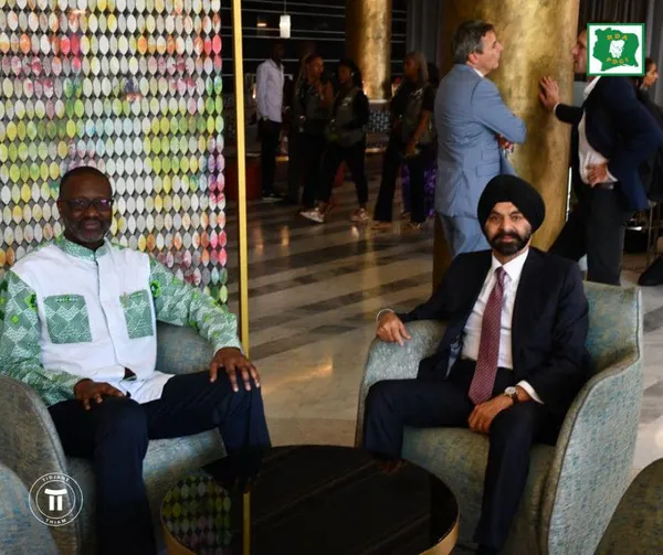 Tidjane Thiam et Ajay Banga