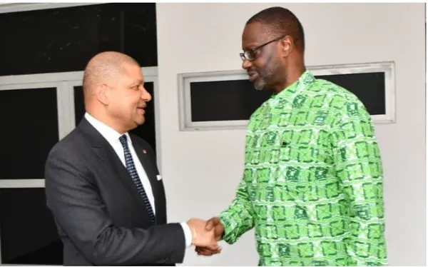 Tidjane Thiam et Jean-Louis Billon