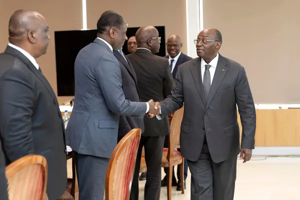 Le Vice-Président Tiemoko Meyliet Koné lors des axes du PND 2026-2030