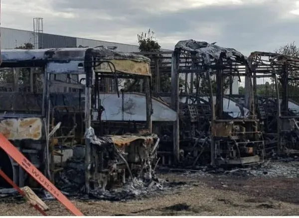 Incendie au dépôt SOTRA